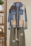 Mello. - Vintage Denim Patchwork Shirt Jacket