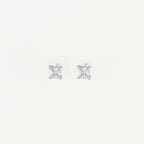 Howard's - Waterproof Earrings 5mm Square Cubic Zirconia Stud Narelle