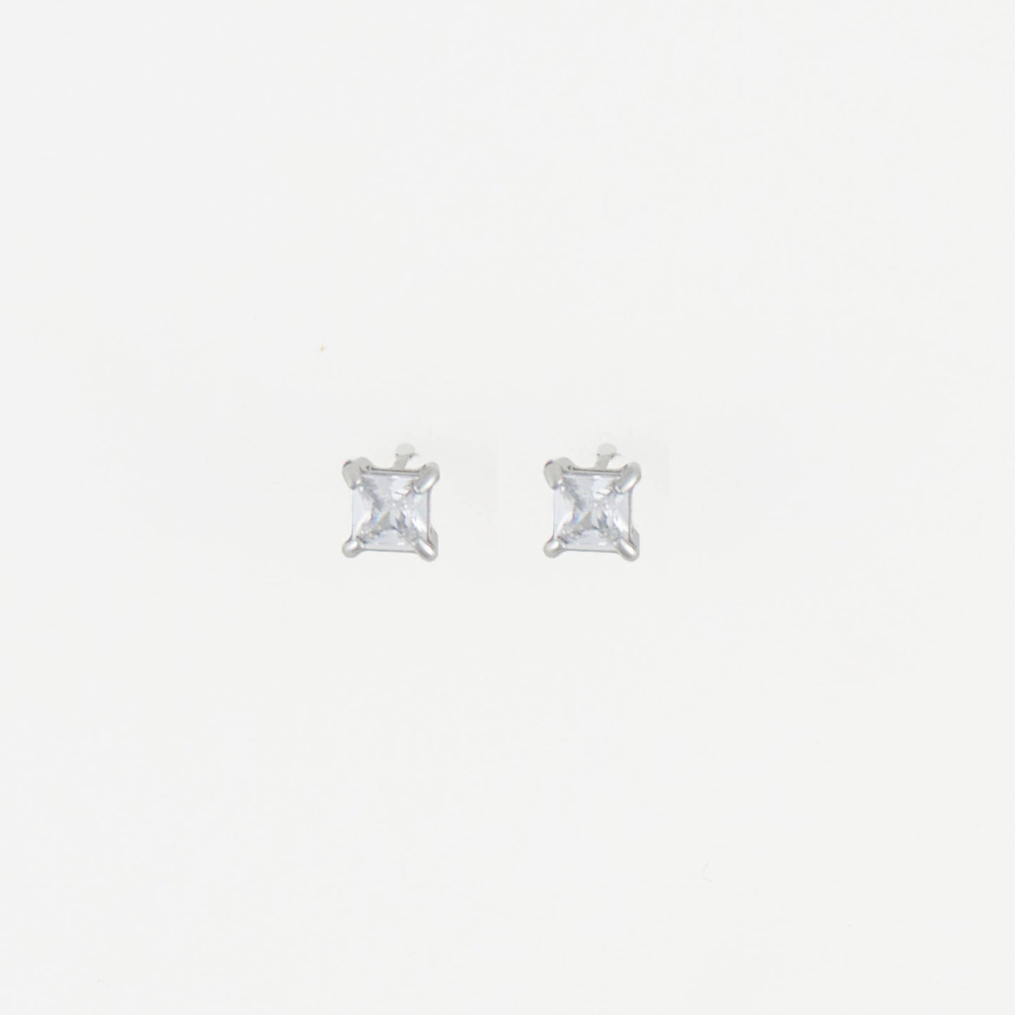Howard's - Waterproof Earrings 5mm Square Cubic Zirconia Stud Narelle