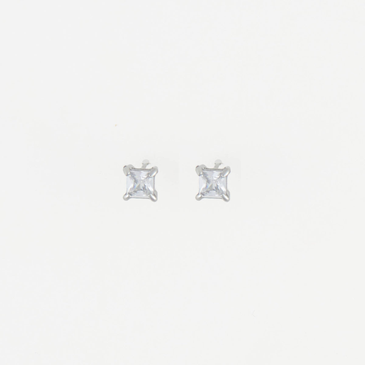 Howard's - Waterproof Earrings 5mm Square Cubic Zirconia Stud Narelle