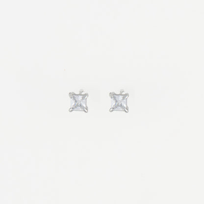 Howard's - Waterproof Earrings 5mm Square Cubic Zirconia Stud Narelle