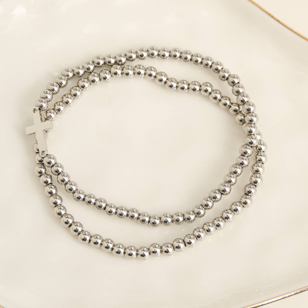 Howard's - Cross Bracelet Beaded Stretch Waterproof Narelle Duo Set