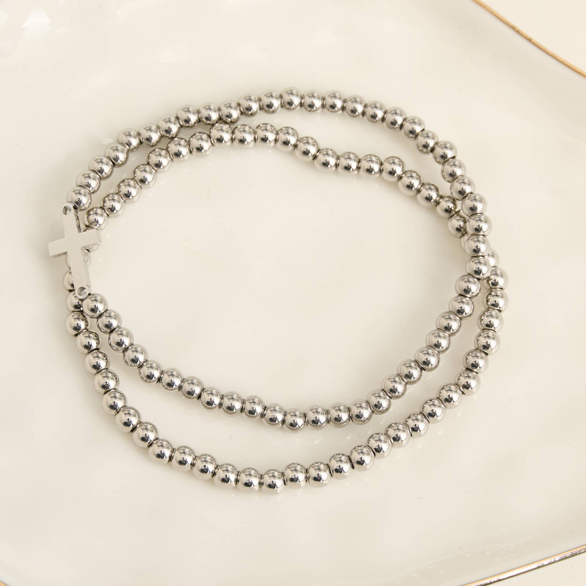 Howard's - Cross Bracelet Beaded Stretch Waterproof Narelle Duo Set