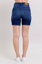 Judy Blue Jeans - V-Front Dark Wash Bermuda