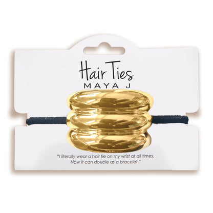 Maya J - Bold Hair Ties - 14K Gold-Plated Brass