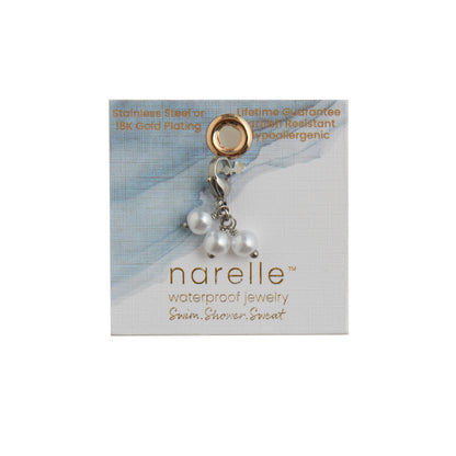 Howard's - Narelle Waterproof Stainless Steel Cluster Pearl Charm