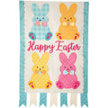 FlagTrends by Carson - "Easter Bunnies" Double Applique Garden Flag