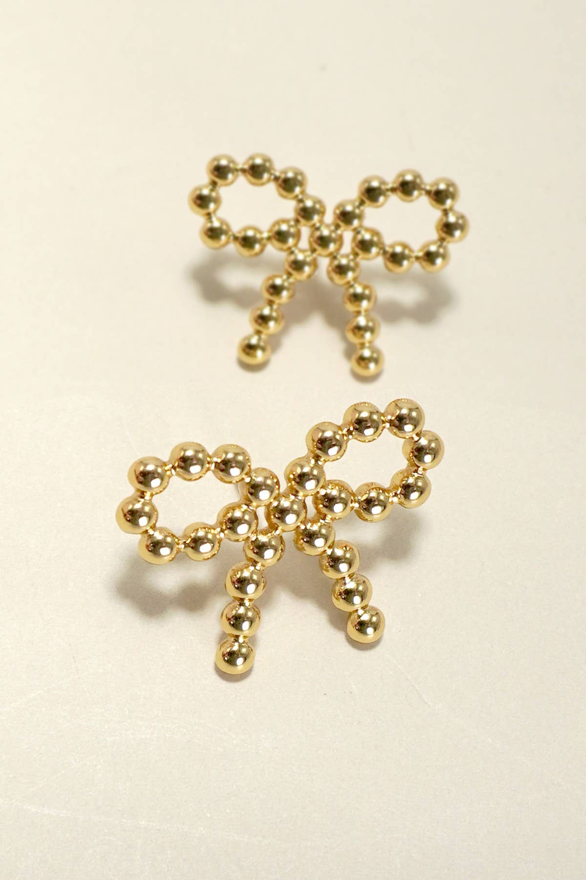 18K STAINLESS STEEL TARNISH FREE BOW STUD EARRINGS |