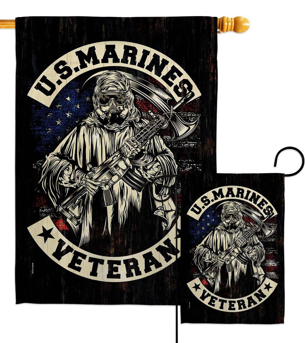 Marines Veteran Armed Forces Military Marine Corps US Flag