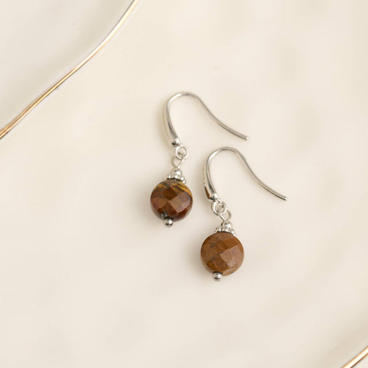 Howard's - Tiger Eye Earrings Drop Faceted Waterproof Narelle