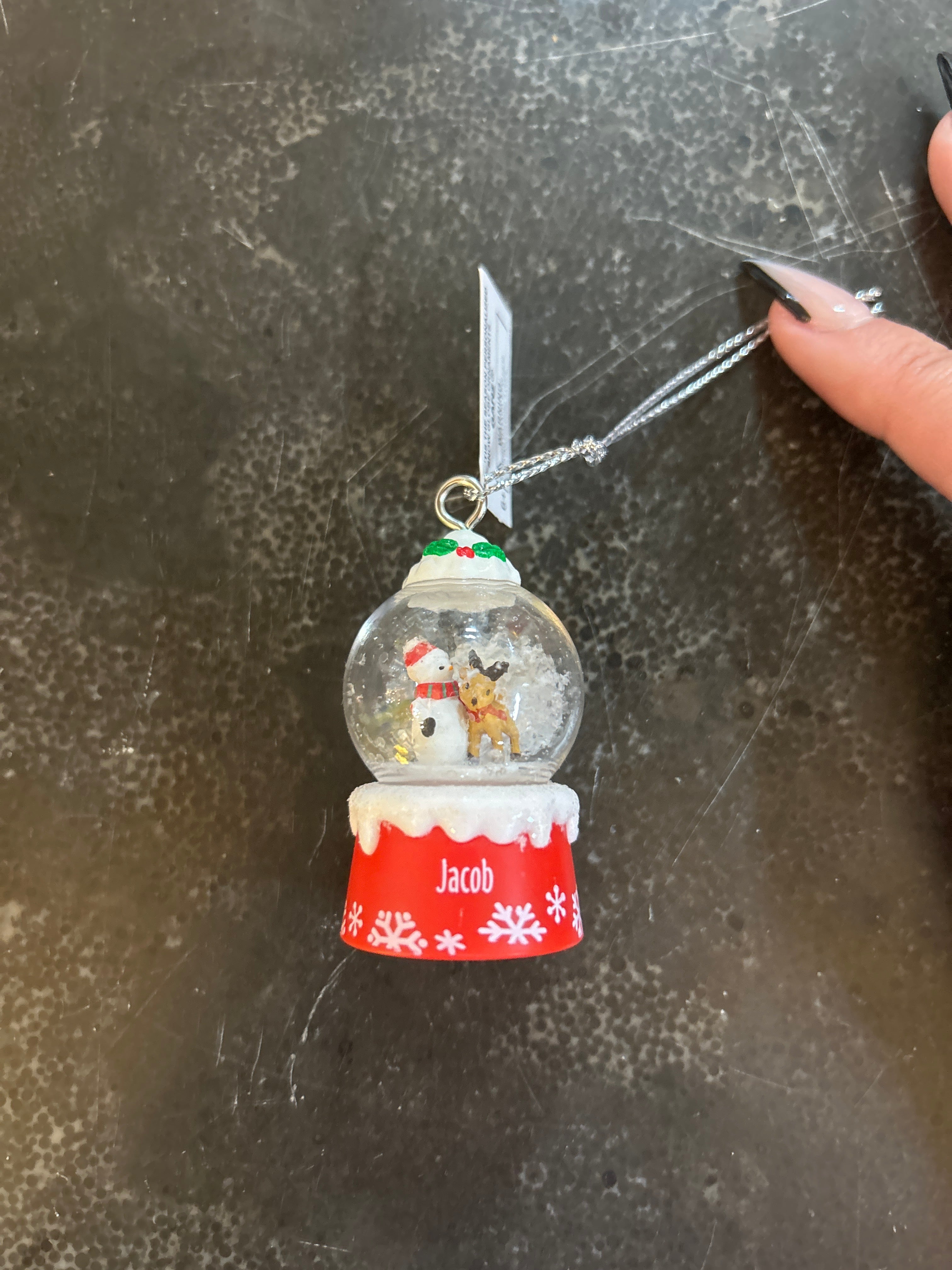Jacob Mini Snow Globe Ornament