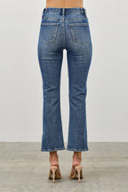SAIGE DENIM MID RISE SKINNY CROP