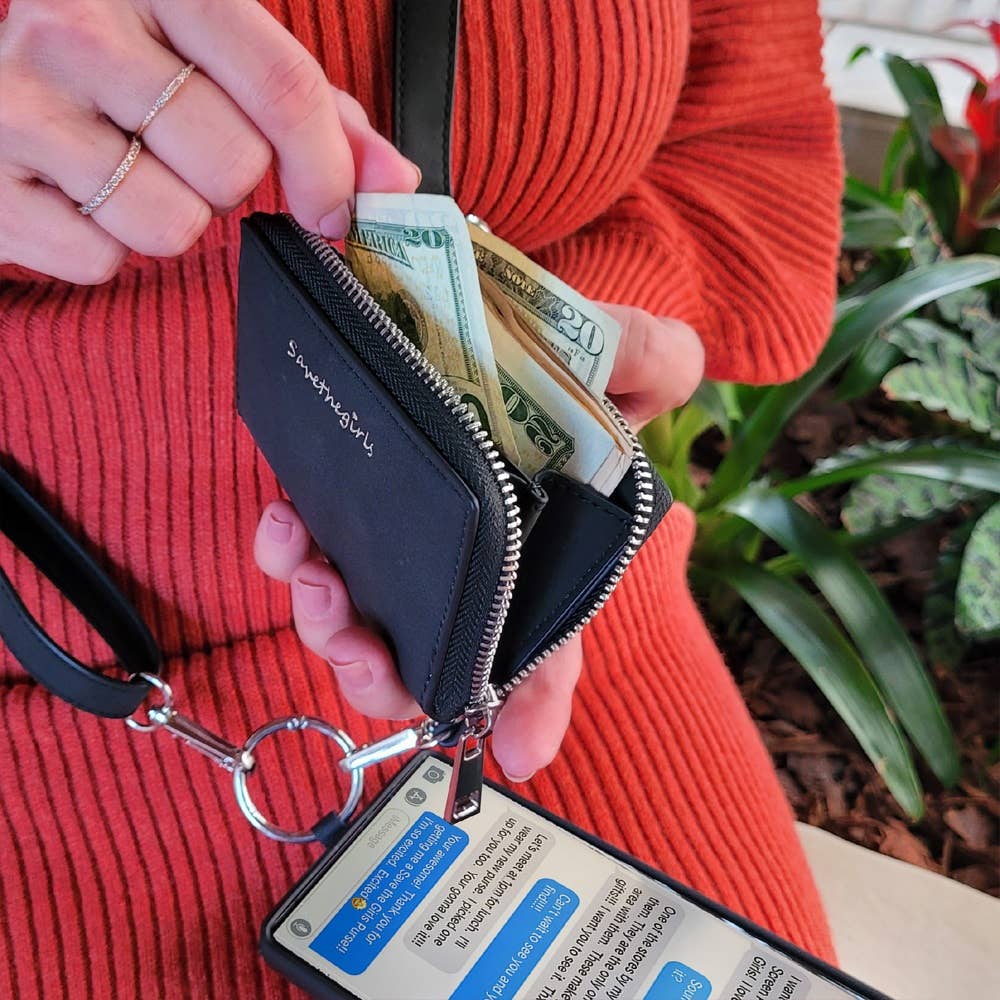 Save The Girls - Clip & Go Strap with Pouch Brushed Vegan Leather Collection