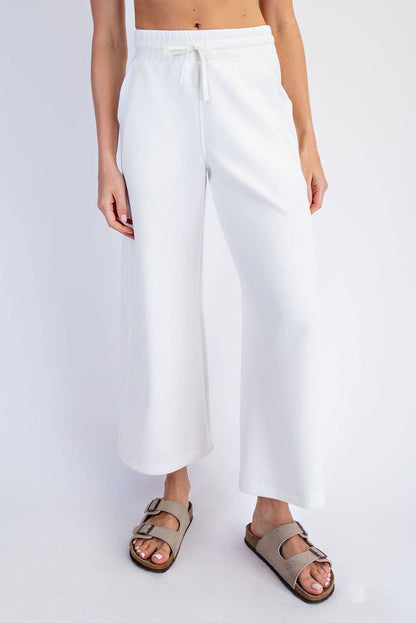 Rae Mode - MODAL SCUBA CROPPED WIDE PANT