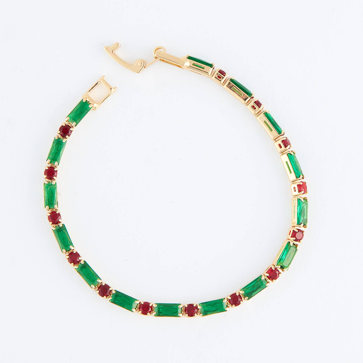 Howard's - Stella Holiday Baguette Gemstone Tennis Bracelet