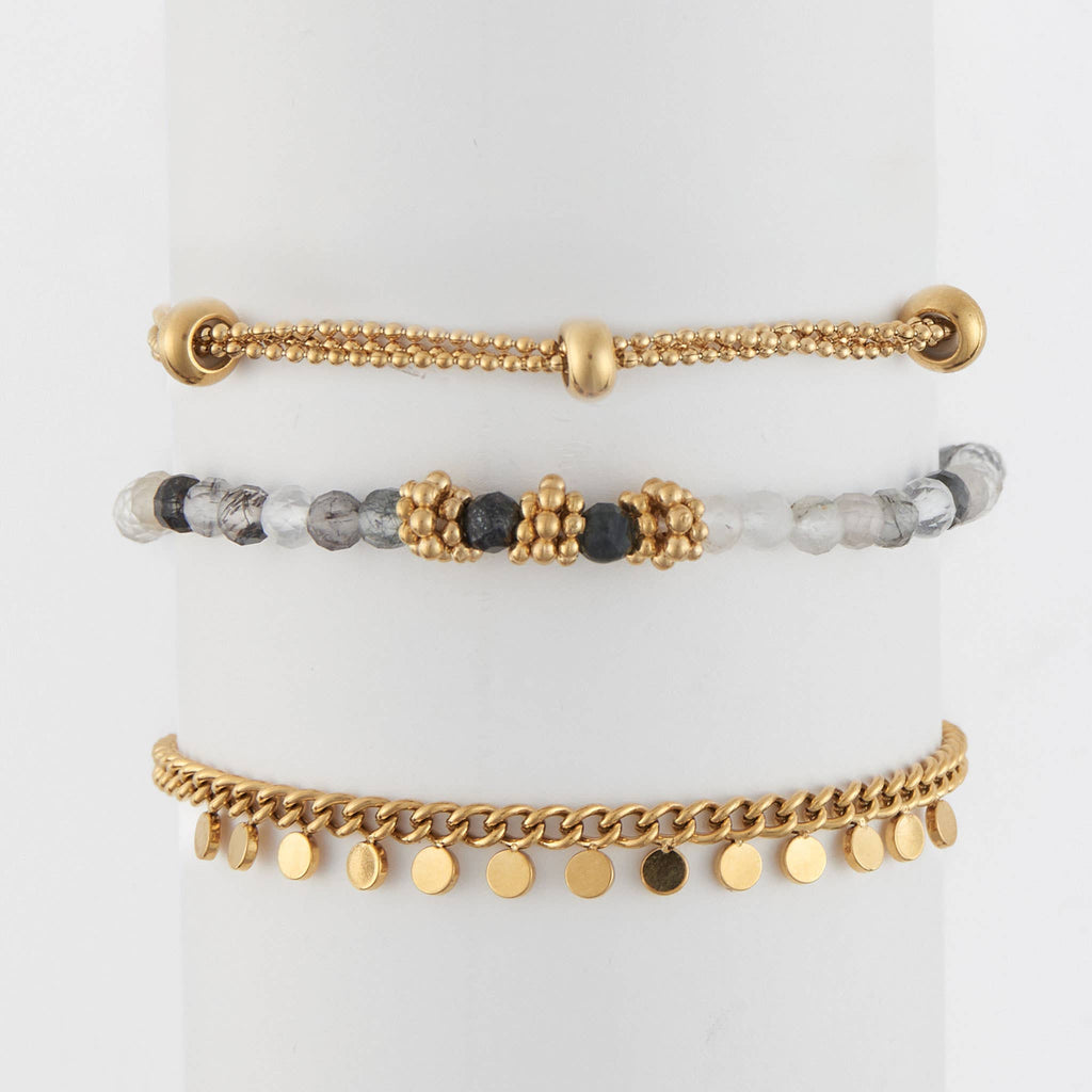 Howard's - Waterproof Bracelet Beaded Chain 3-Piece Set Narelle