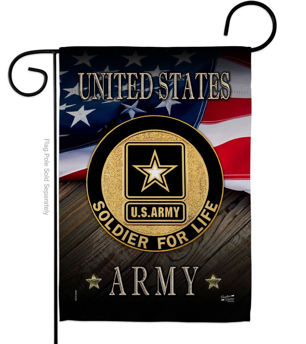 Two Group Flag Co - US Army Soldier for Life Armed Forces Military USA Flag