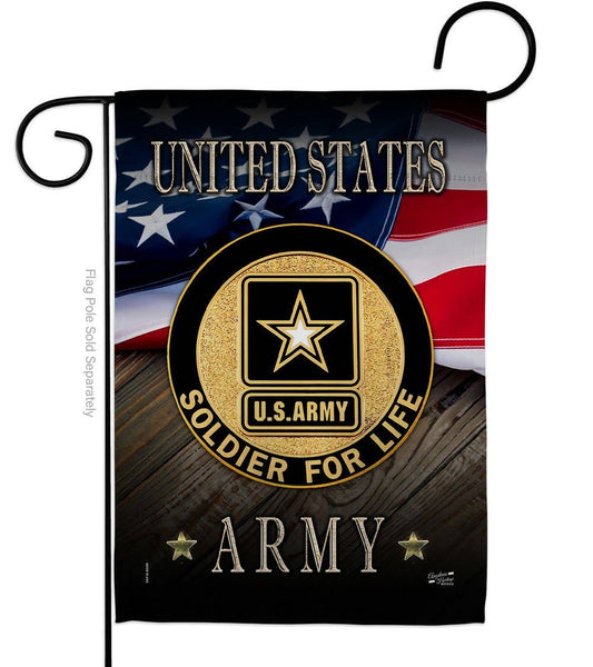 Two Group Flag Co - US Army Soldier for Life Armed Forces Military USA Flag