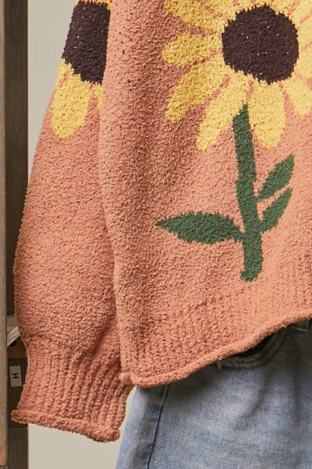 Sunlit Bloom Patch Sweater-Mello