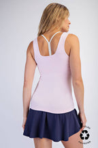 BUTTER FABRIC SQUARE NECKLINE SLEEVELESS TANK TOP