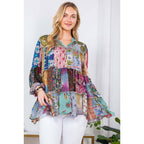 Chic Overdyed Band Collar Jhabla Top (New Color)