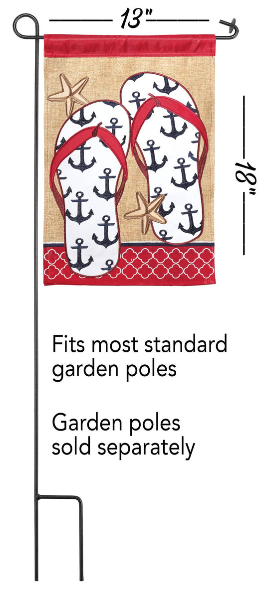 Magnolia - Garden Anchor Flips Burlap Flag