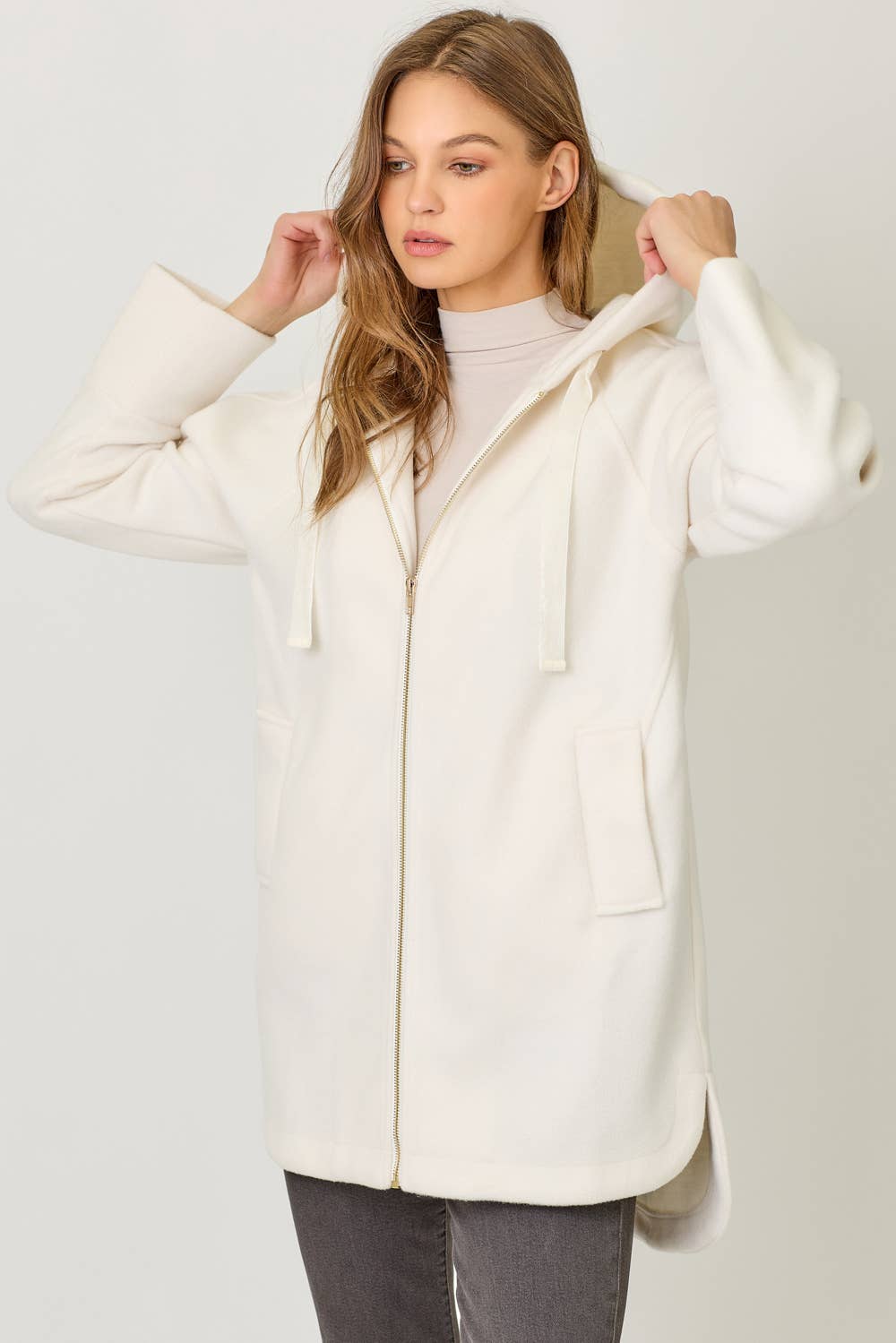 Helen Hoodie Zip-Up Coat
