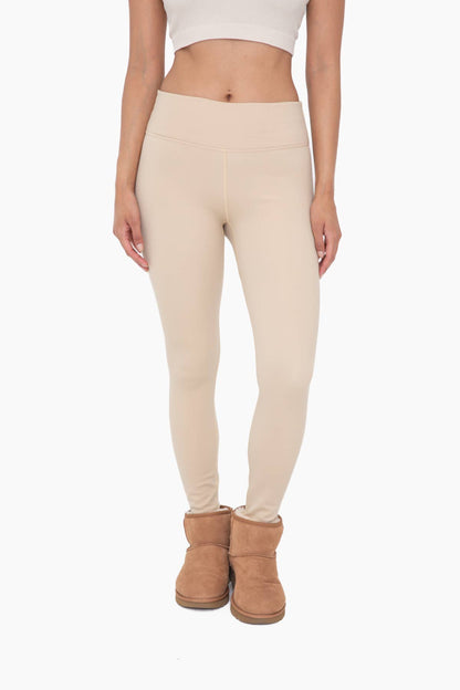 Mono B - Fleece Lined Poly-Blend Leggings