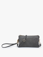 Jen & Co. - M013 Riley Monogrammable 3 Compartment Crossbody/Wristlet