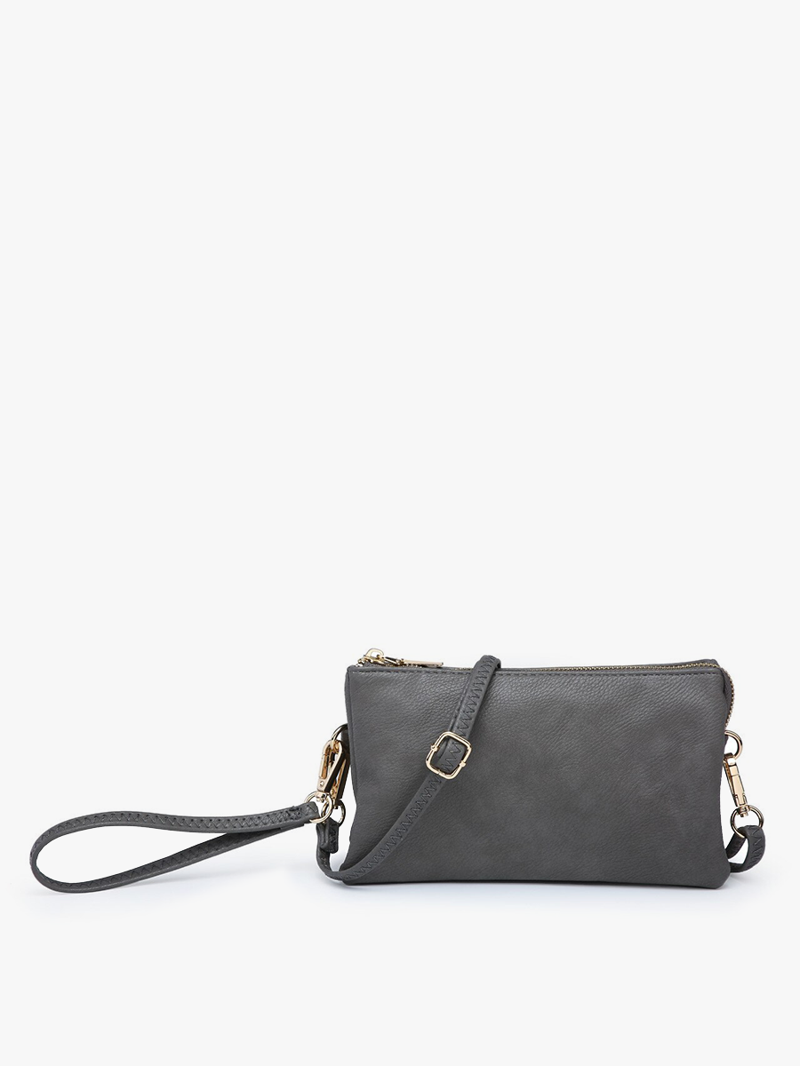 Jen & Co. - M013 Riley Monogrammable 3 Compartment Crossbody/Wristlet