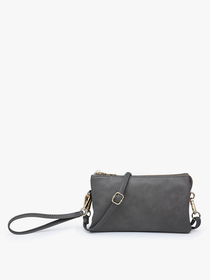 Jen & Co. - M013 Riley Monogrammable 3 Compartment Crossbody/Wristlet