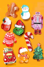 JOSSLYN by wall to wall - CHRISTMAS TREE SANTA SNOWMAN HAIR CLAW CLIPS |