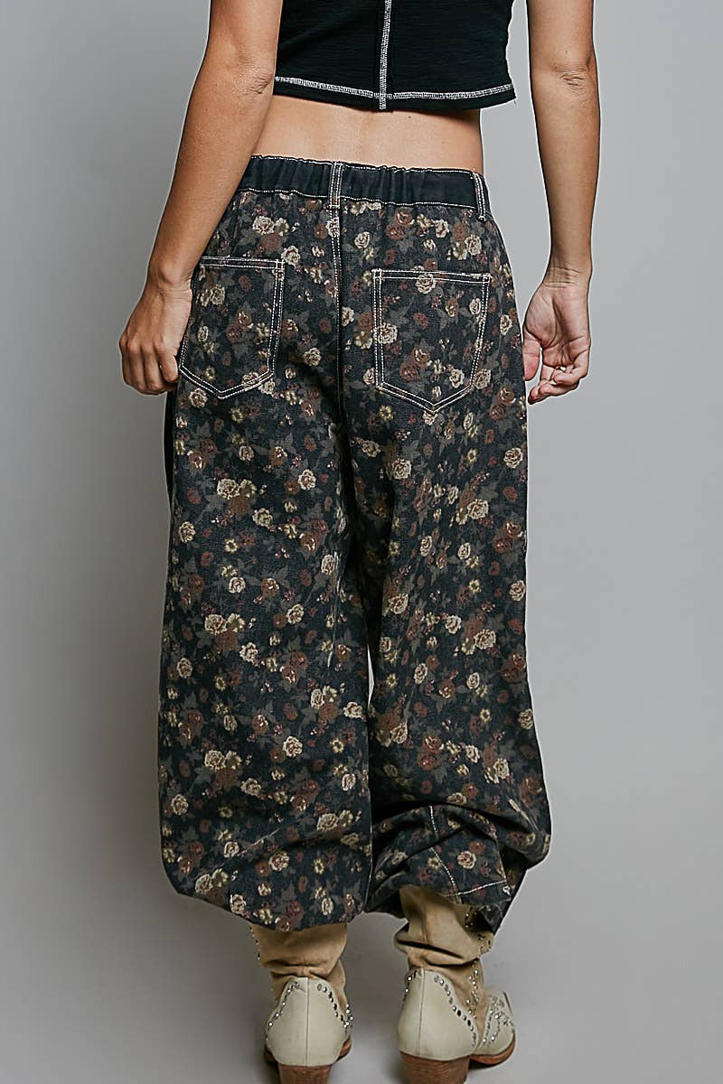 Pol Clothing - Relaxed Tapered Woven Drawstring Lightweight Waistband Pants