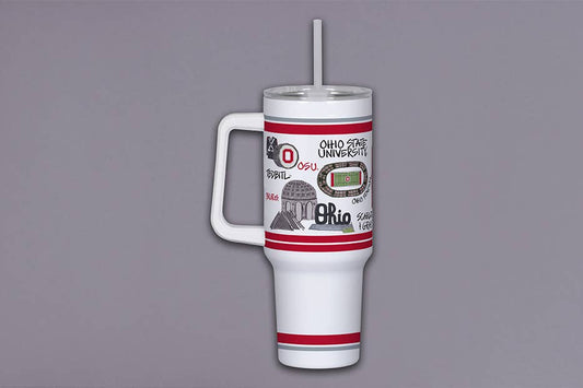 MAGNOLIA LANE - OSU 40oz Tumbler w/ Handle