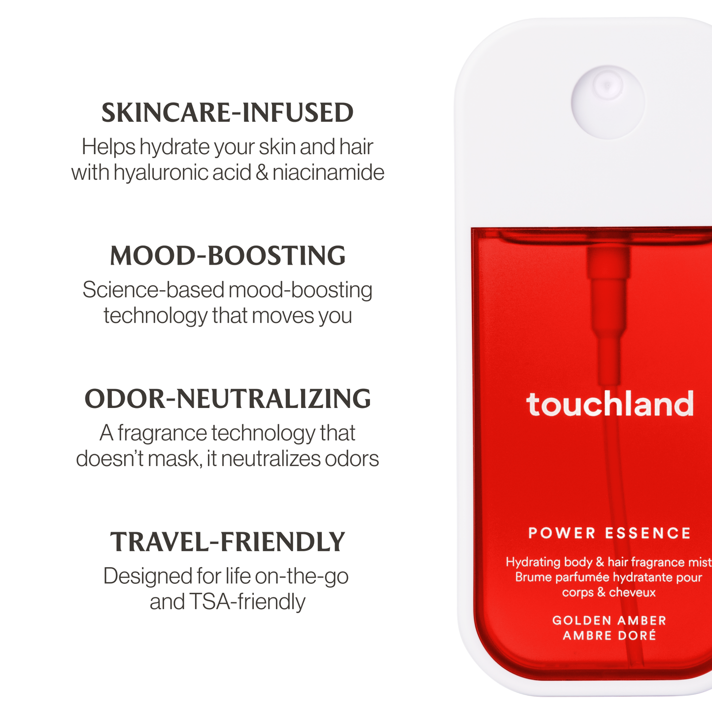 Touchland - Golden Amber Power Essence Body & Hair Fragrance Mist
