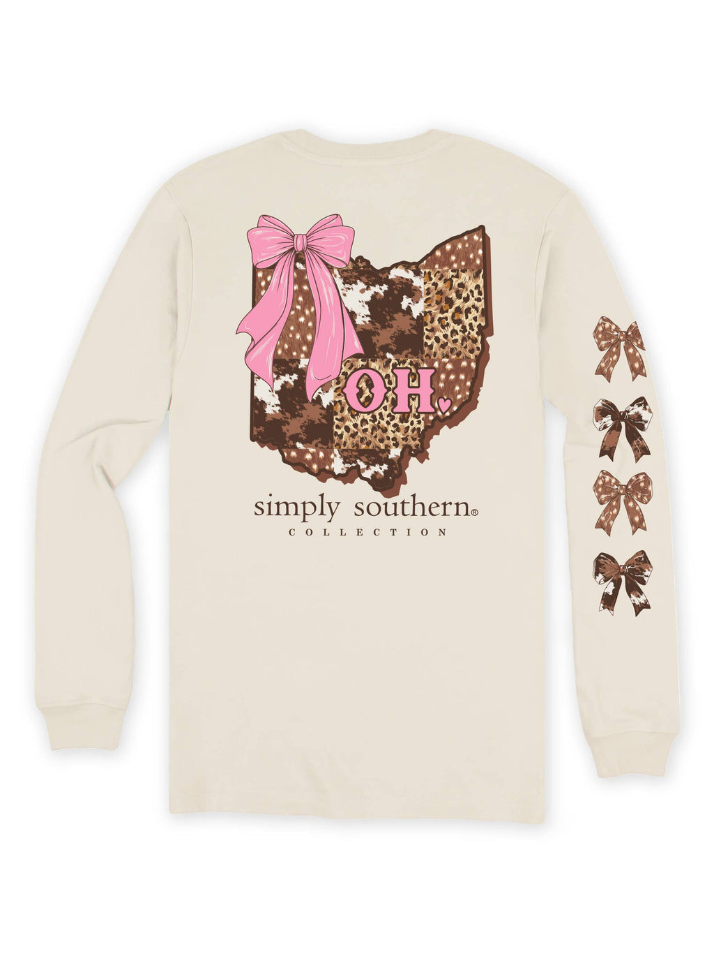 simply southern - State of Ohio LINEN Long Sleeve T-Shirt