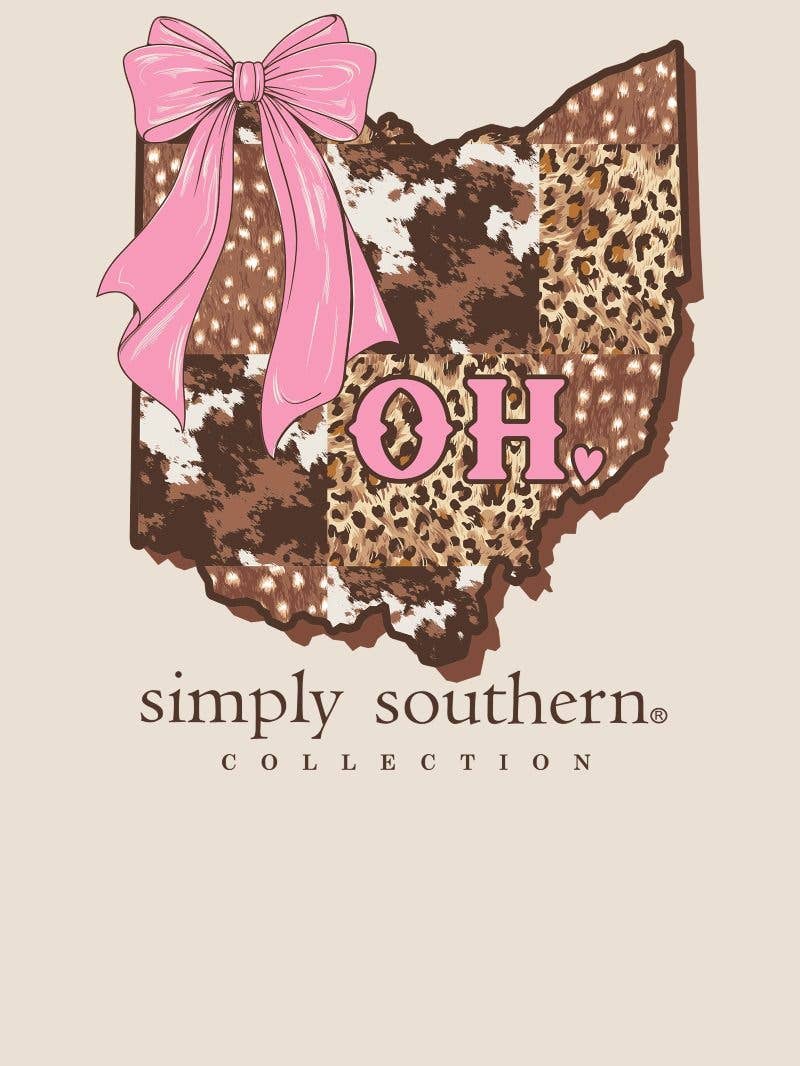 simply southern - State of Ohio LINEN Long Sleeve T-Shirt
