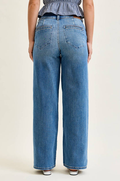 Judy Blue Jeans -HW Column w/ Trouser Styling