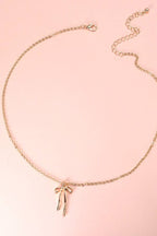 AUTHENTIC LONG BOW RIBBON NECKLACE |