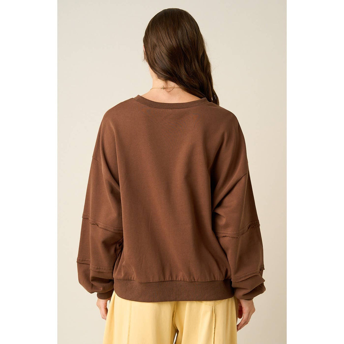 WALK BY FAITH PATCHWORK LETTERING SWEATSHIRT