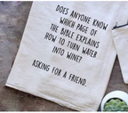 natural funny tea towels
