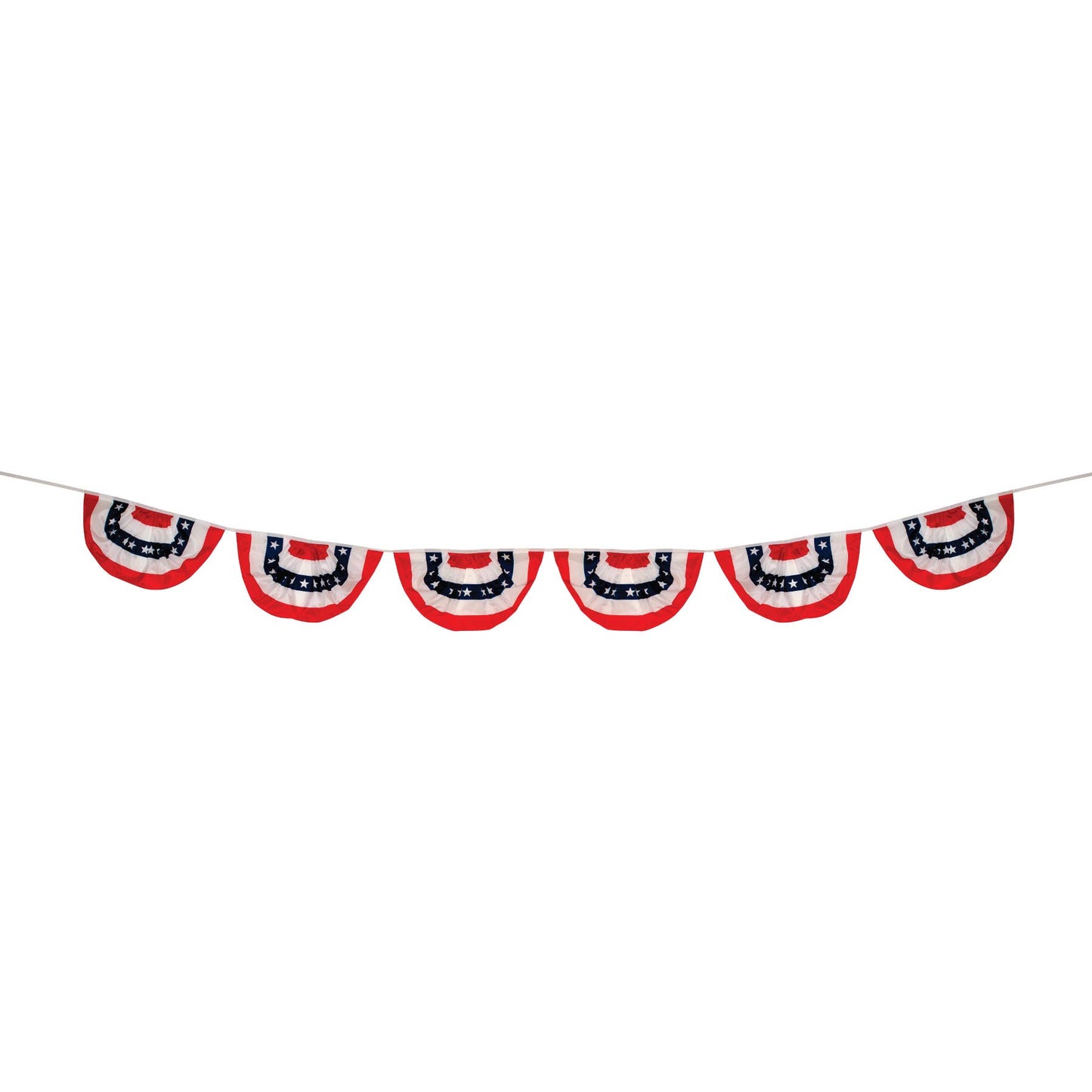 In the Breeze, LLC. - 6 Panel Patriotic Pleated Fan Bunting String