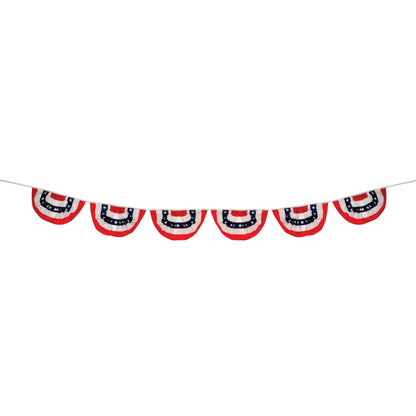 In the Breeze, LLC. - 6 Panel Patriotic Pleated Fan Bunting String