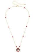 Canvas Style - Ohio State Buckeyes Logo Layering Necklace