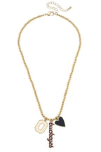 Canvas Style - Ohio State Buckeyes Ball Bead Charm Necklace in Shiny Gold