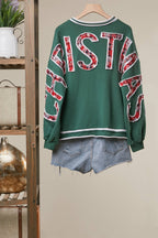 Christmas Back Lettering Sweatshirt-Mello