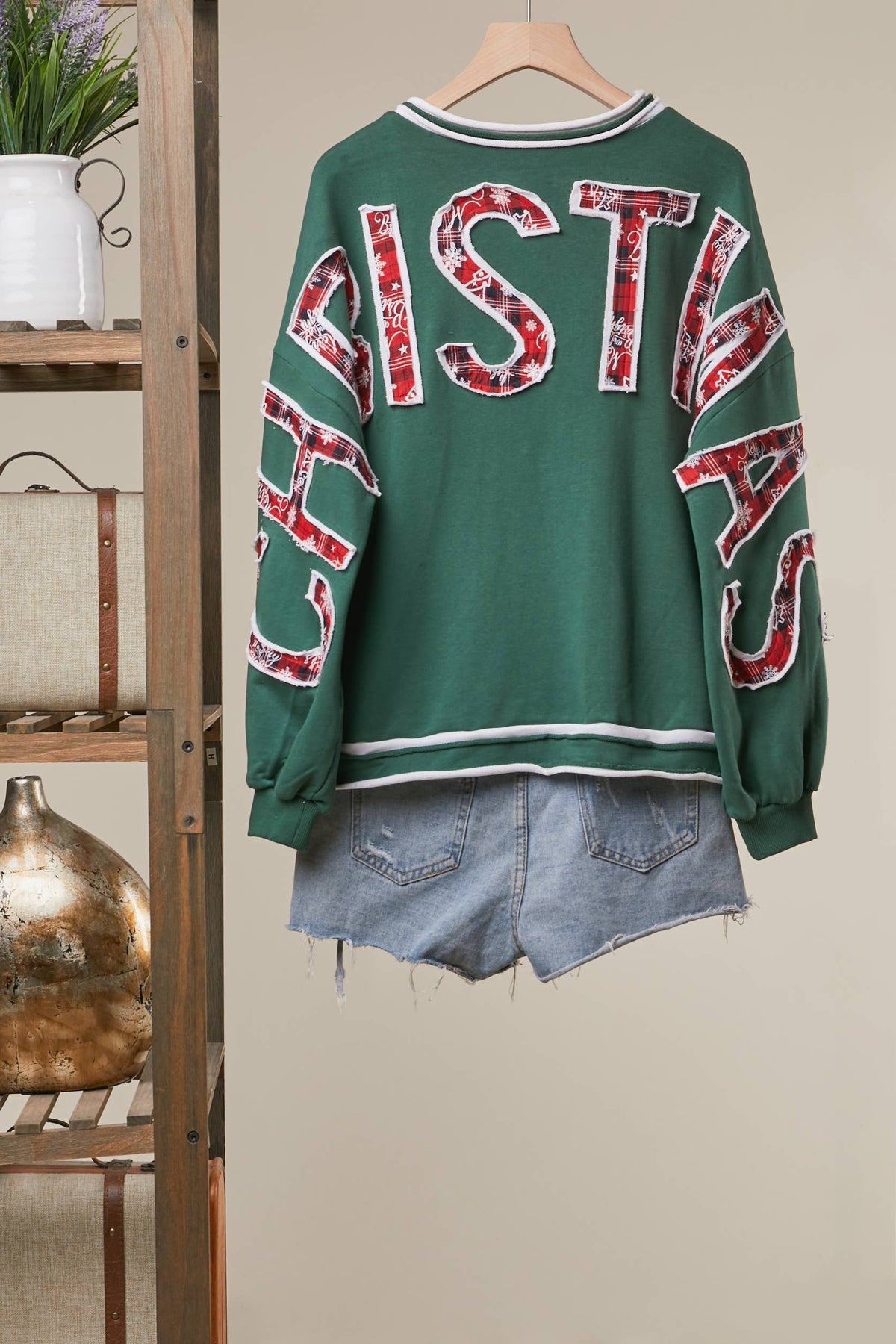 Christmas Back Lettering Sweatshirt-Mello