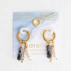 Howard's - Hoop Earrings Pearl Gemstone Beaded Waterproof Gold Narelle