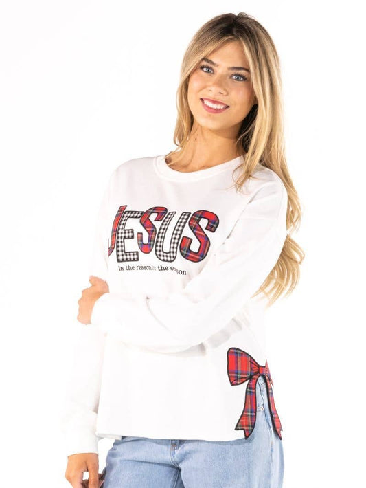 simply southern - Bow and Jesus Long Sleeve