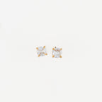 Howard's - Waterproof Earrings 5mm Round Cubic Zirconia Stud Narelle